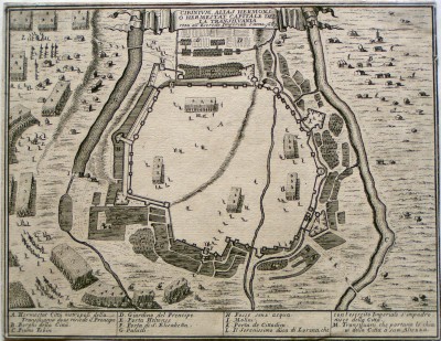 Visconti.Cibinium-Hermannstadt. Ankommen der Kaiserlichen Armee durch das Elisabethen-Tor.1687..jpg
