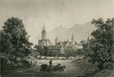 Hermannstadt.Ansicht von Westsuedwesten.Lith.von Ludwig Rohbock.1864.jpg
