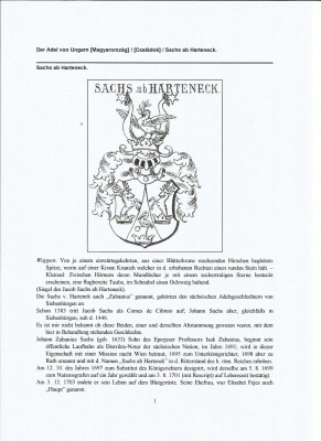 Siebmacher.Der Adel von  Ungarn Johann Sachs ab Harteneck.Komplette Info-Seite.jpg
