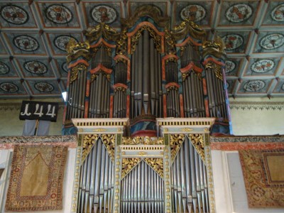 Johann Sachs von Harteneck's Orgel .1725 von der Wittwe  Elisabeth geb. Haupt an die  Gemeinde Zeiden verkauft. Jetzt in der Zeidener Ev. Kirche..jpg