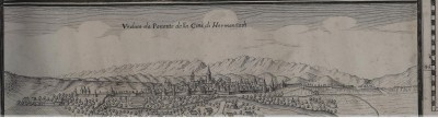 Giovanni Morando Visconti-Veduta Hermannstadt-1699-Edit-Weltzer-Hermannstadt-Mappa della, Transilvania, e Provintie contique nella... [B IX a 487-15] Trkpek - Hungaricana.jpeg